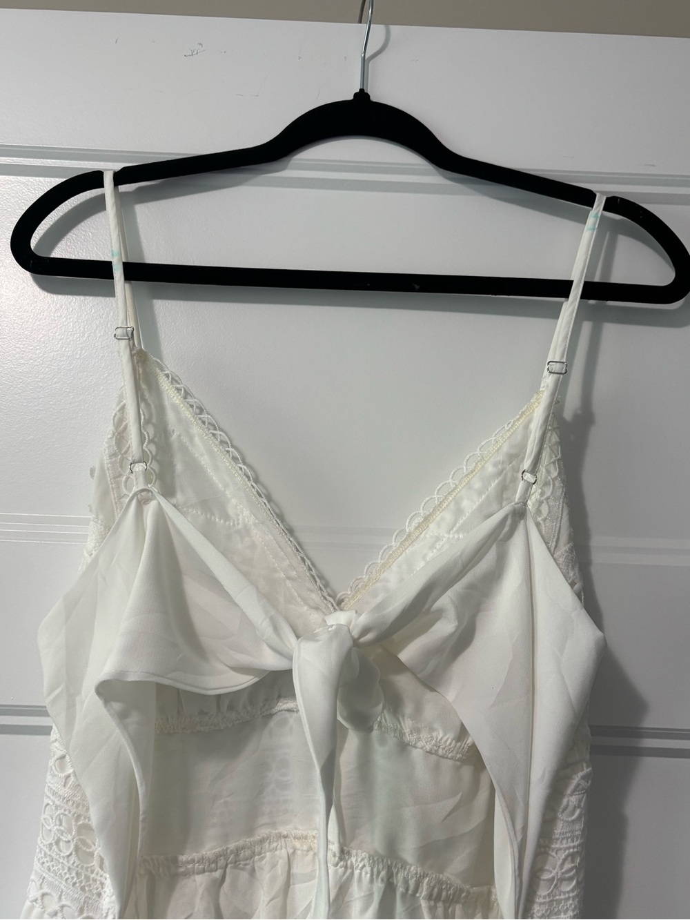 Ecowish White Lace Tiered Summer Dress - Picture 5 of 13
